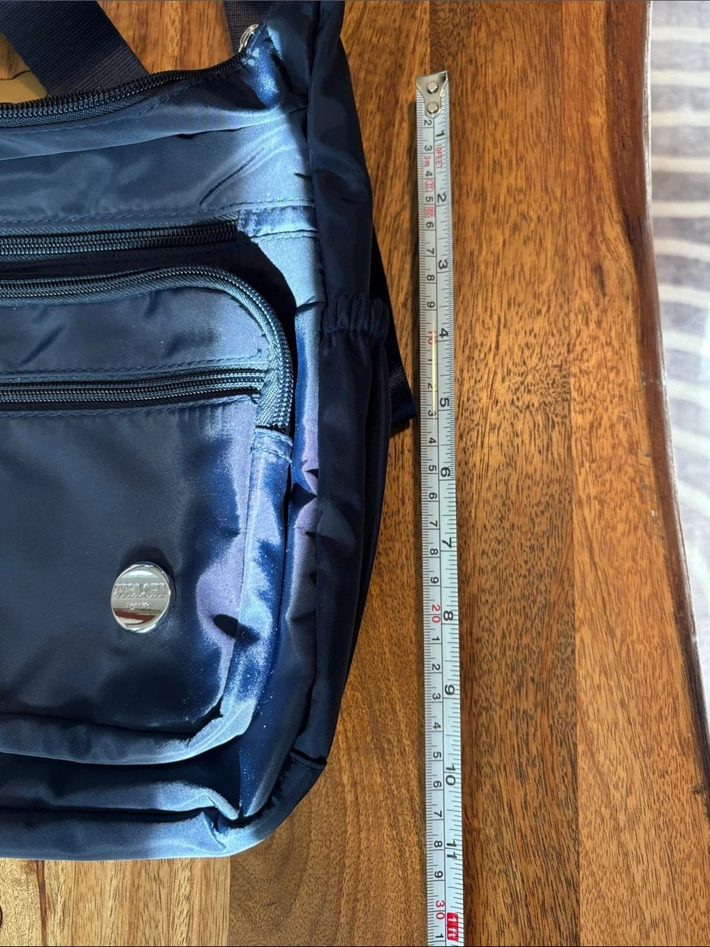 Blue Crossbody Bag for Women - Sleek Everyday Shoulder Bag - Picture 10 of 11